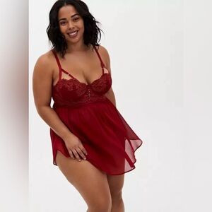 Torrid - Strappy Lurex Lace Babydoll